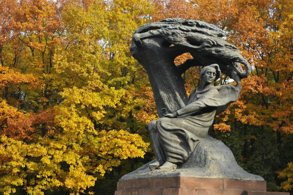 Statue Chopin à Varsovie