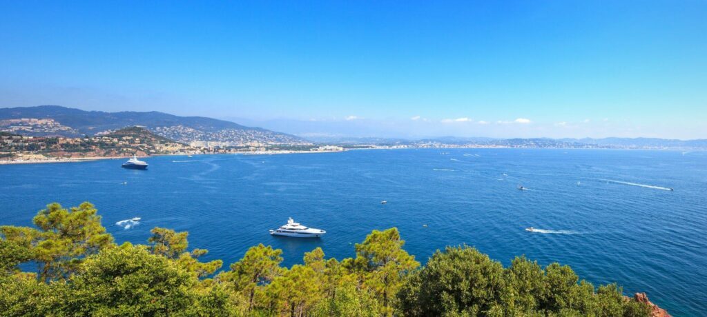 La baie de Cannes (Côte d'Azur)