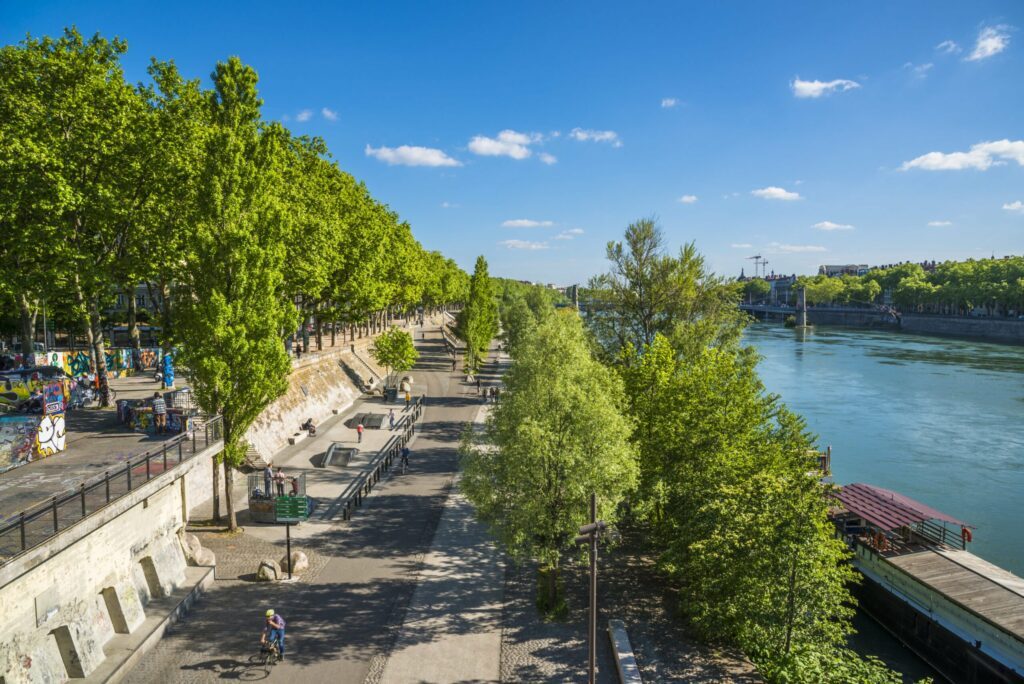 Les quais du Rhône à Lyon