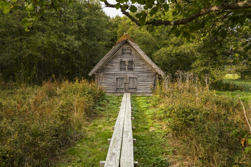 maison en bois à Matsalu