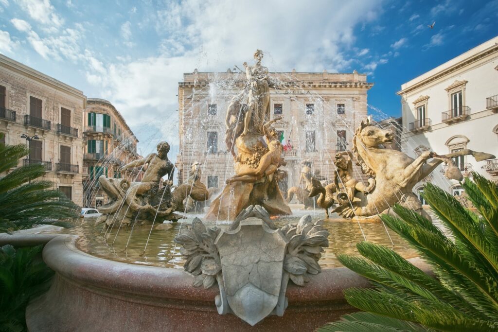 La fontaine de Diane à Syracuse