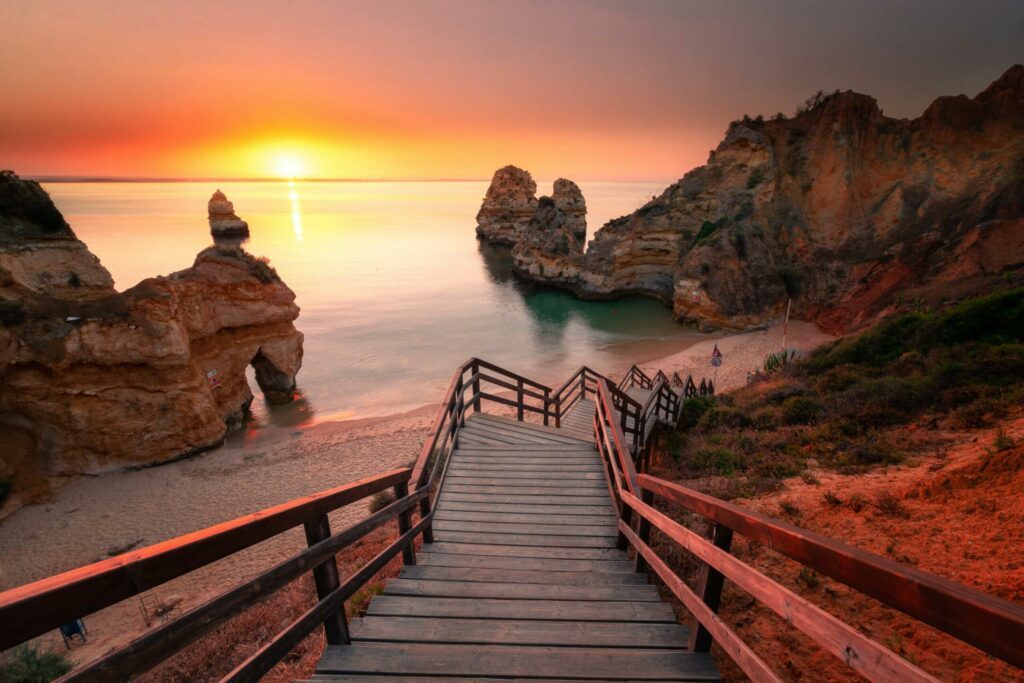 Ponta da Piedade coucher de soleil