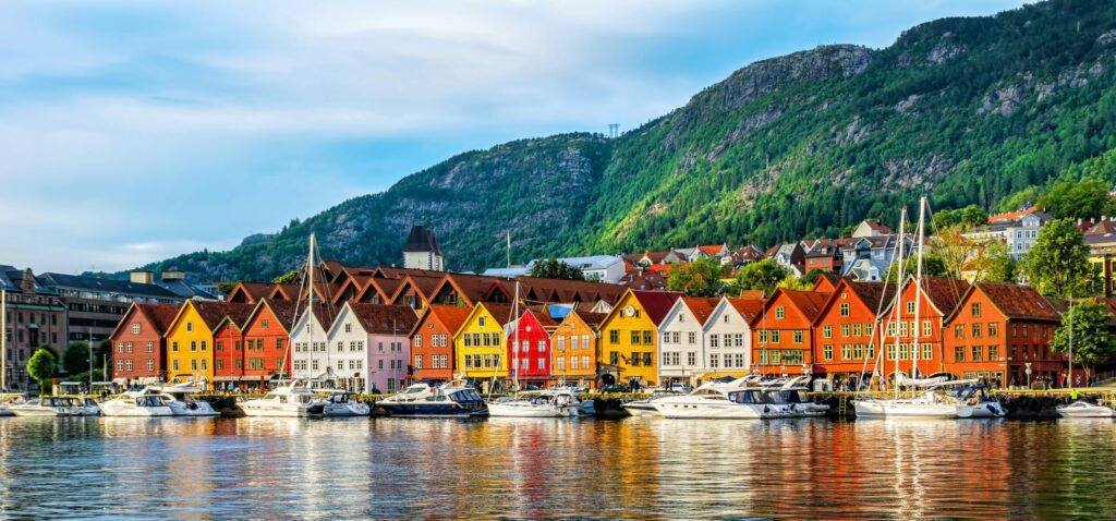 Ville de Bergen en Norvège