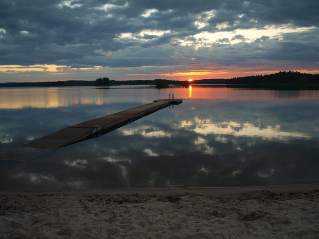 Soleil de minuit en Finlande