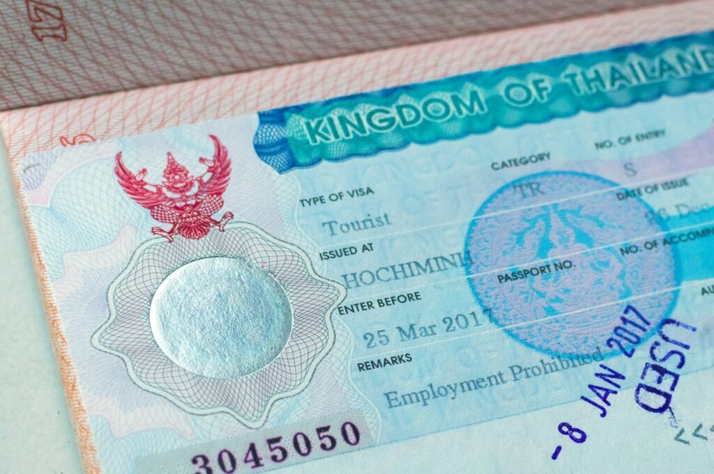 Visa dans le passeport