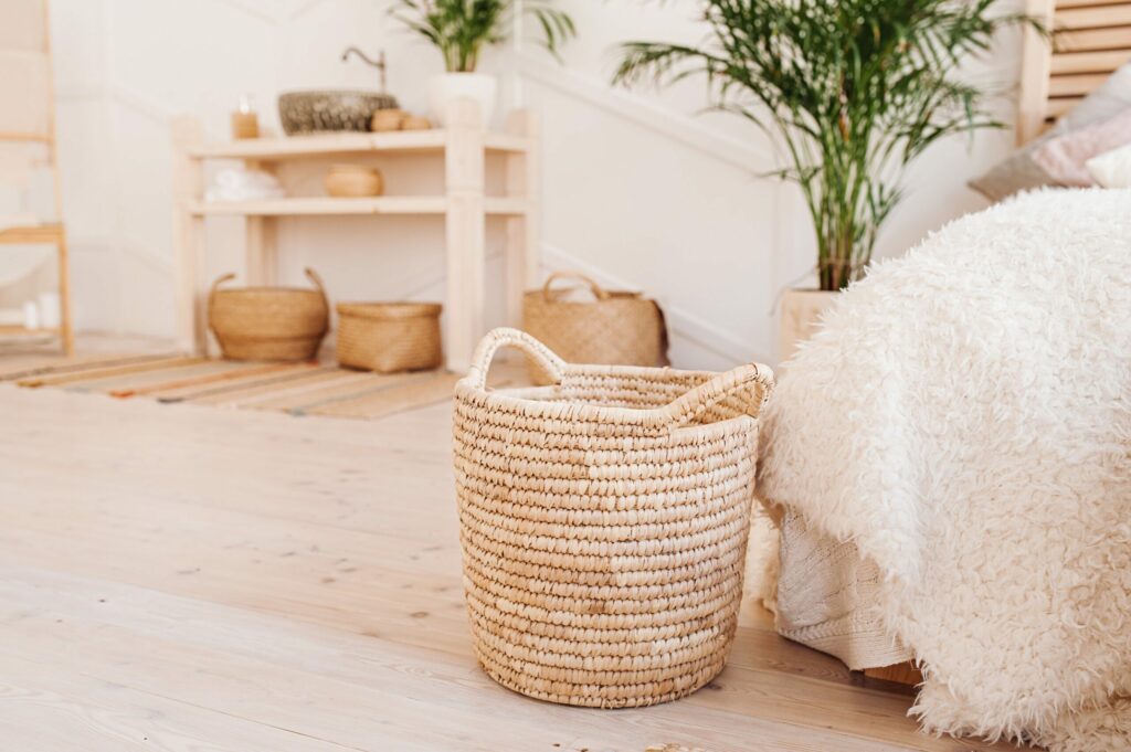 panier balinais en déco voyage