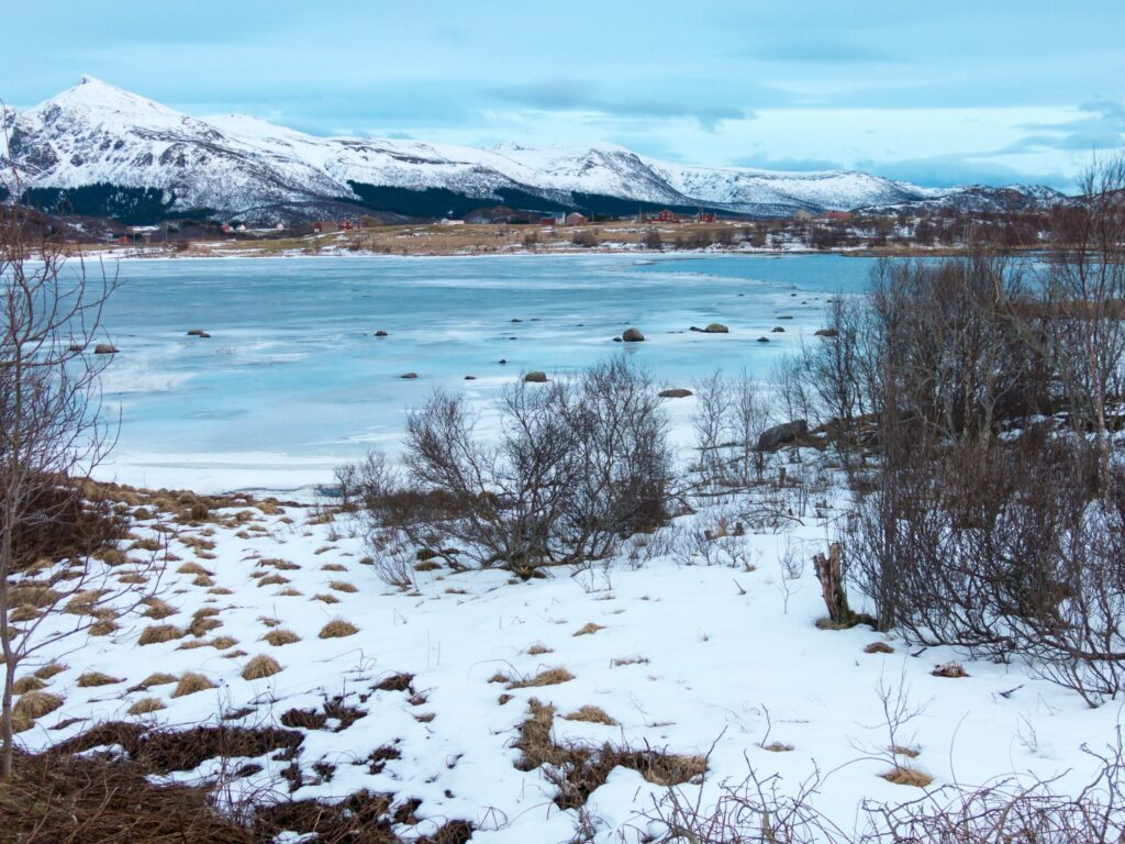 Paysage d'hiver sur les îles de Vesteralen