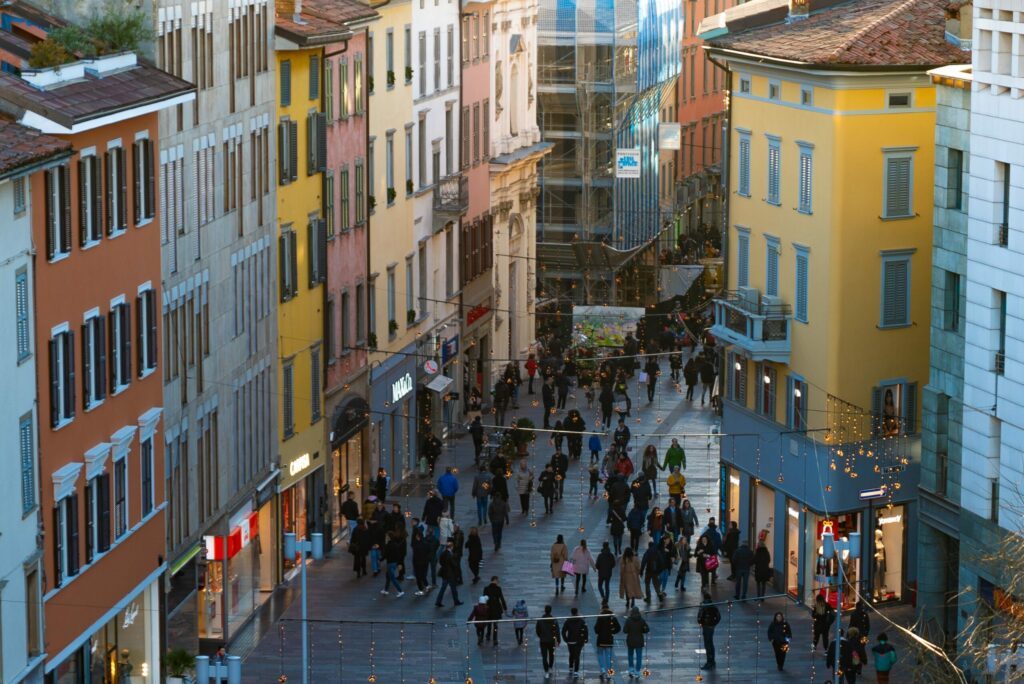 La rue XX Settembre à faire à Bergame