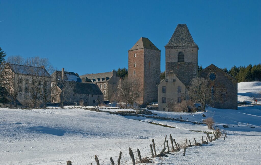 Le village d'Aubrac en hiver