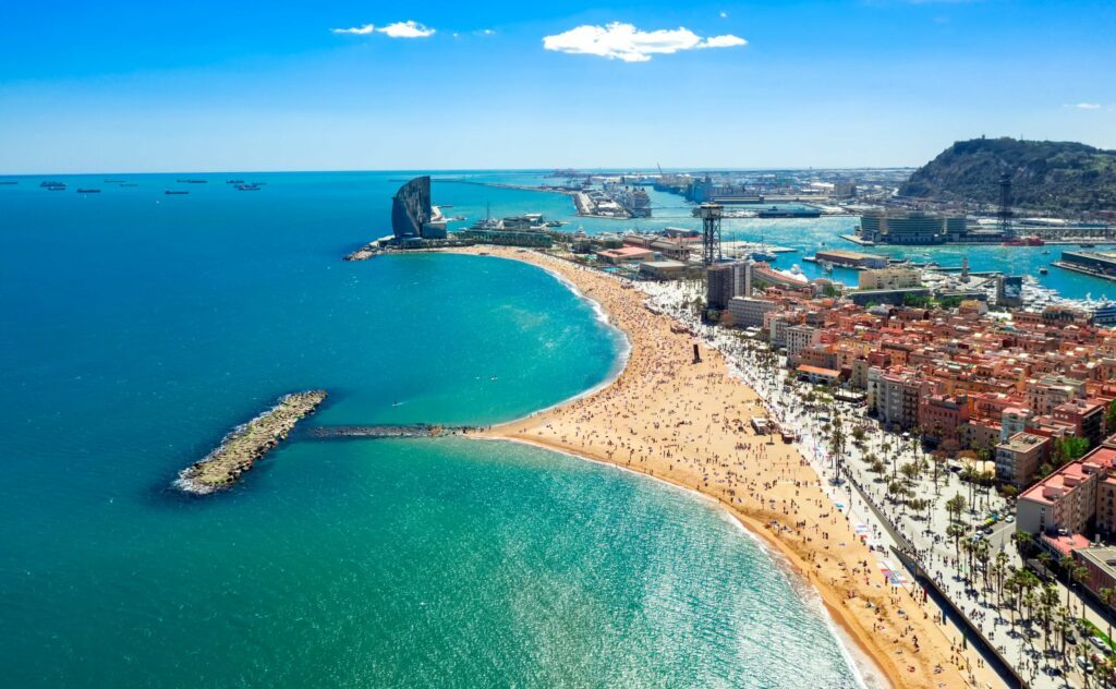 La plage de la Barceloneta