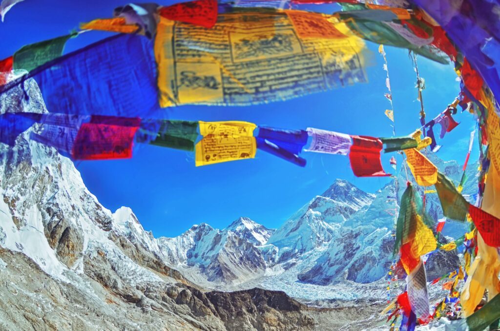 Vue sur l'Everest au Népal