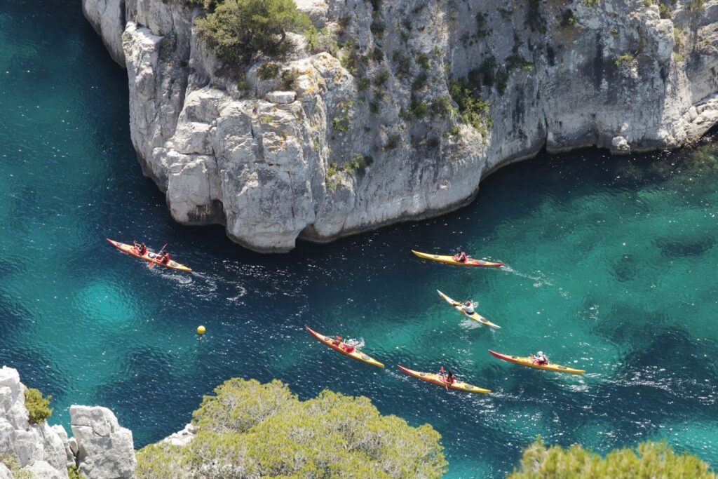 Faire du Kayak dans le parc national des Calanques