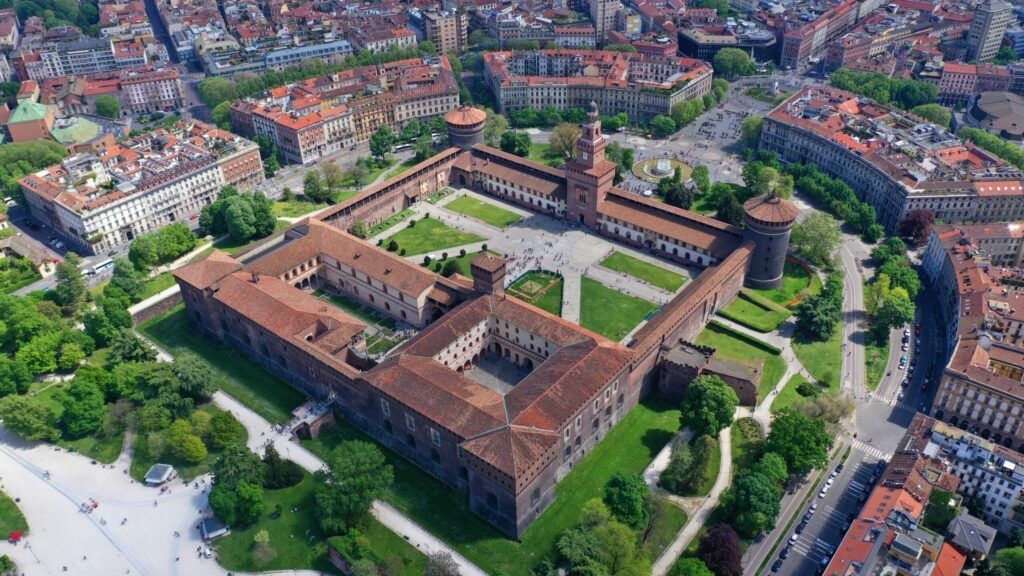 Le château des Sforza à faire à Milan