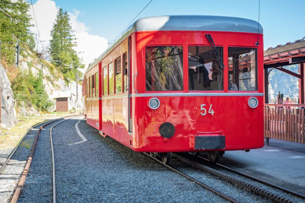 Le tramway du Mont Blanc à Chamonix