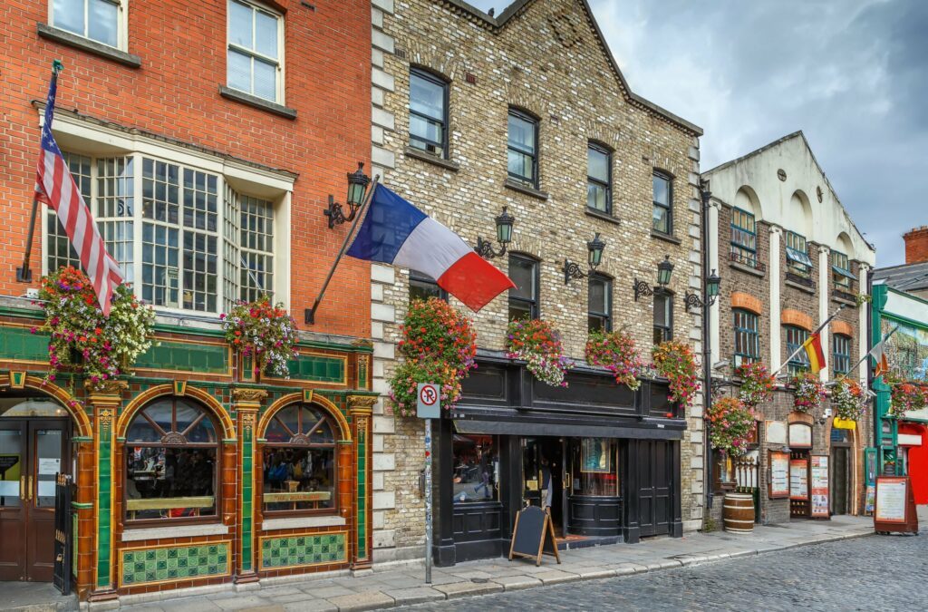 Temple bar street à faire en Irlande