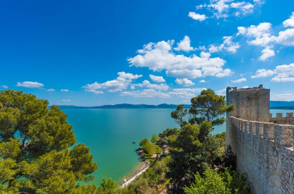 Castiglione del Lago et le lac Trasimène