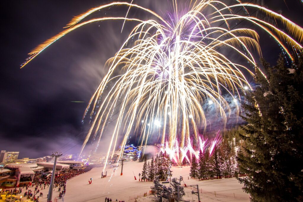 Feu d'artifice à Courchevel