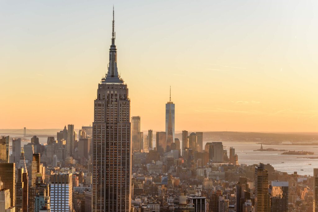 L'Empire State Building au coucher du soleil