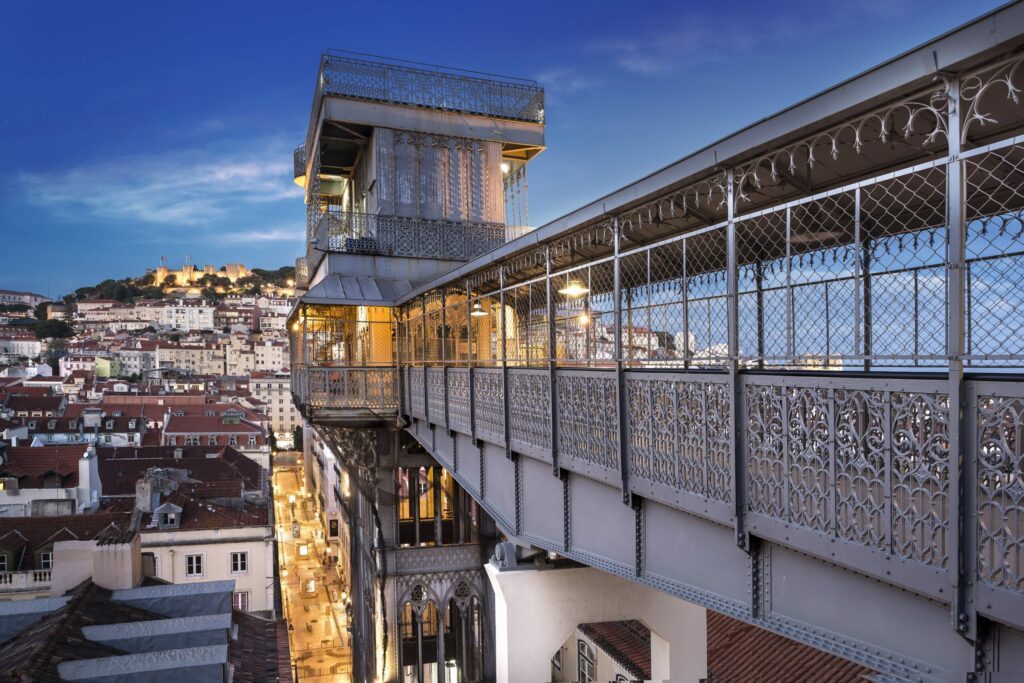 L'ascenseur de Santa Justa à faire à Lisbonne