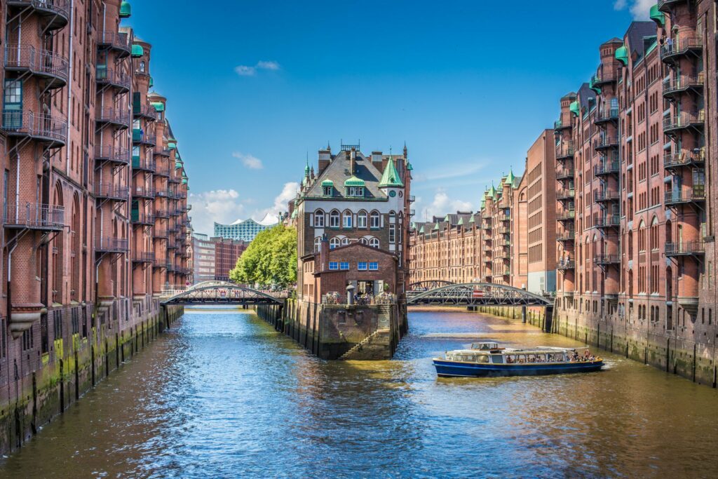 Le quartier Speicherstadt à Hambourg