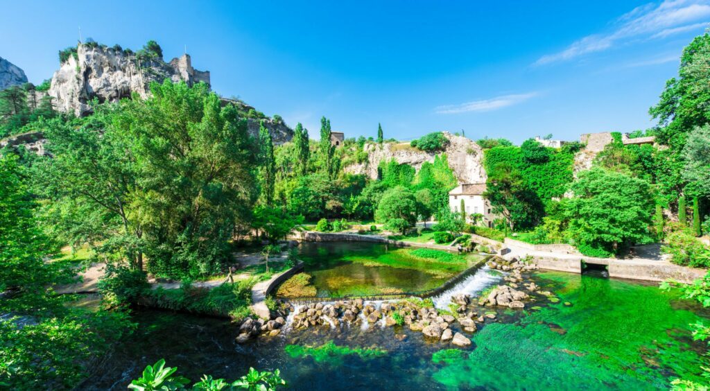 La rivière Sorgue à Fontaine de Vaucluse