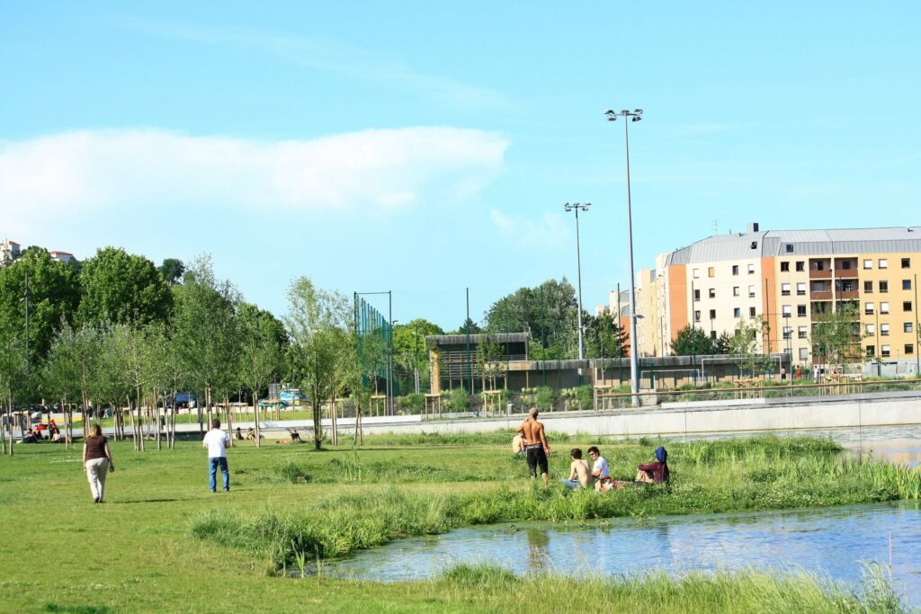 Le parc de la Confluence à Lyon