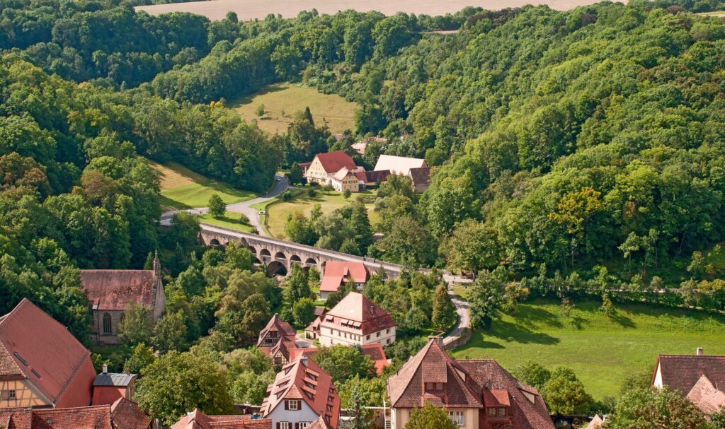 Une partie de la route Romantique en Allemagne