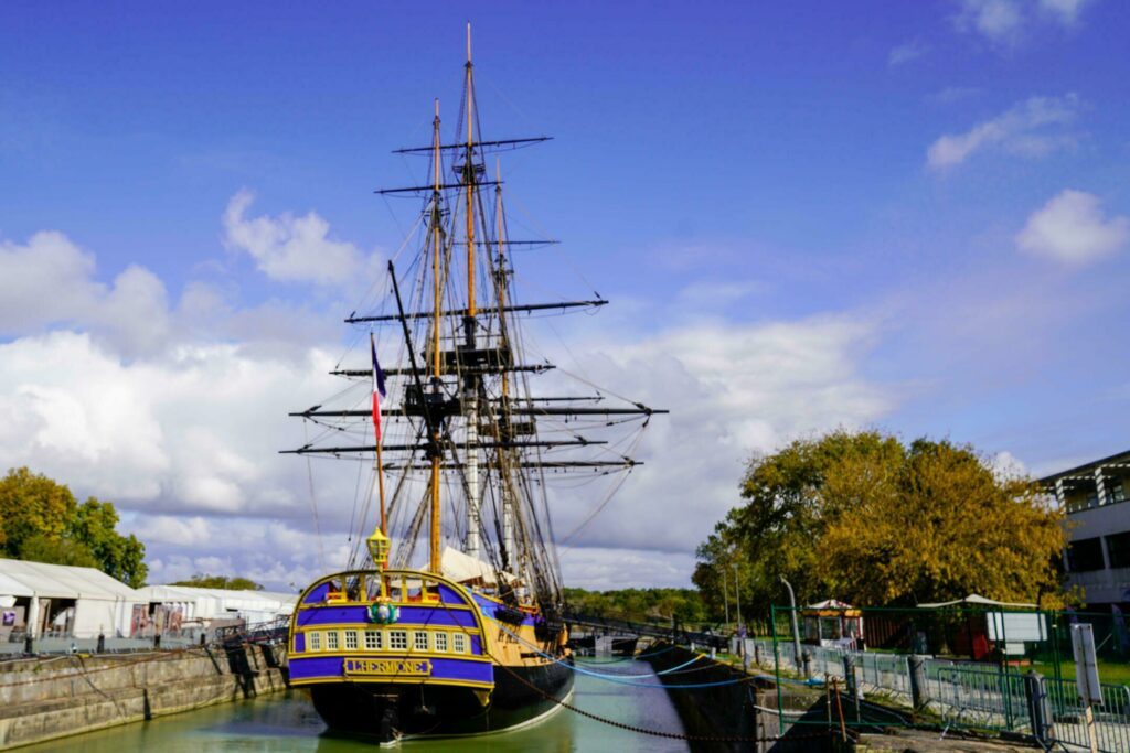 L'Hermione à l'Arsenal de Rochefort