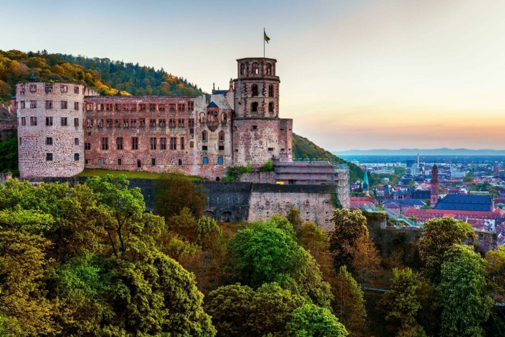 Heidelberg i jego zamek wśród najpiękniejszych zamków w Niemczech