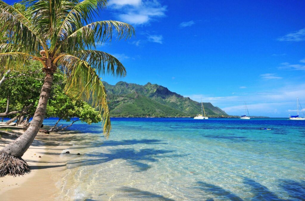 La plage de Moorea dans un circuit en Polynésie française