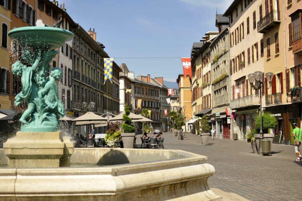 Le centre-ville de Chambéry
