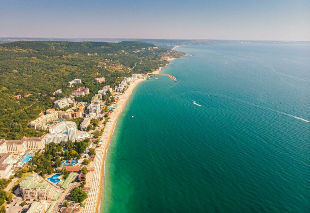 Plage de Varna en Bulgarie sur la mer noire