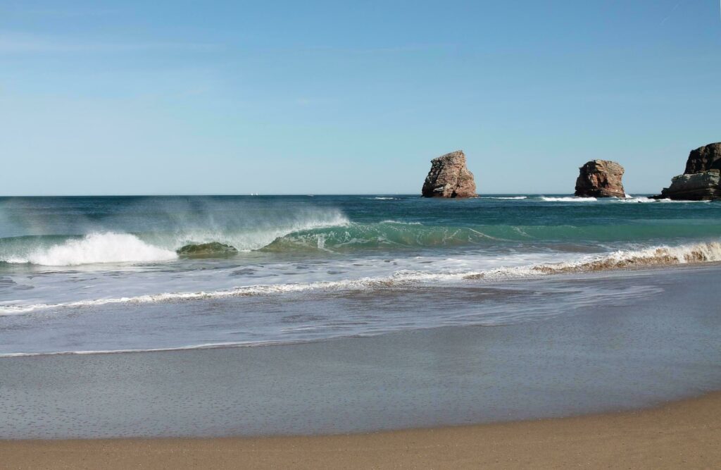 La plage des Deux Jumeaux à Hendaye