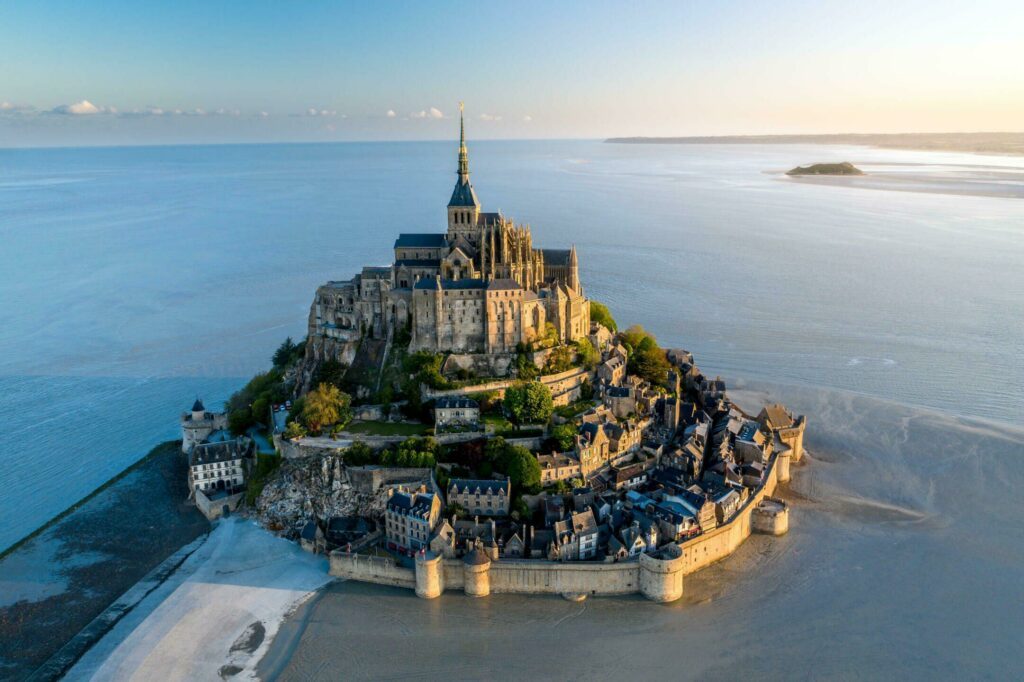 Vue aérienne du Mont Saint-Michel