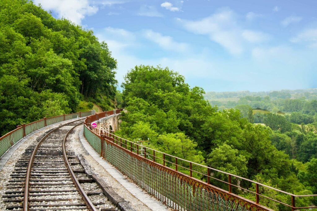 De sublimes paysages le long de la voie ferrée