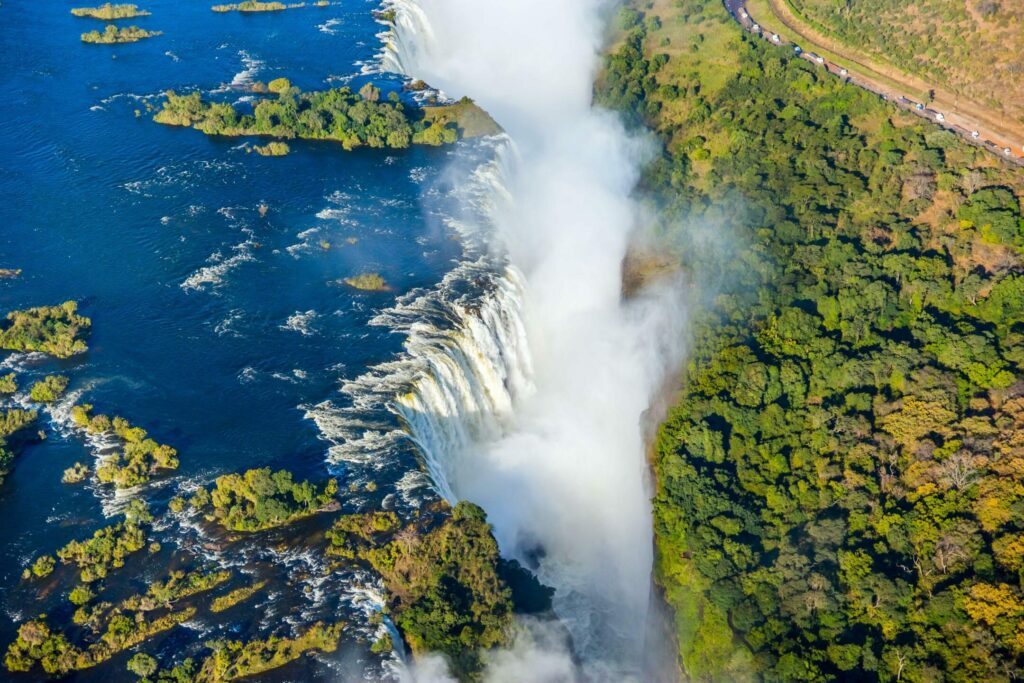 Les chutes Victoria, vues du ciel