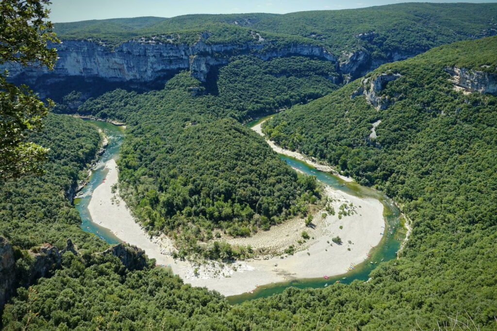 Les gorges de l'Ardèche depuis la route panoramique