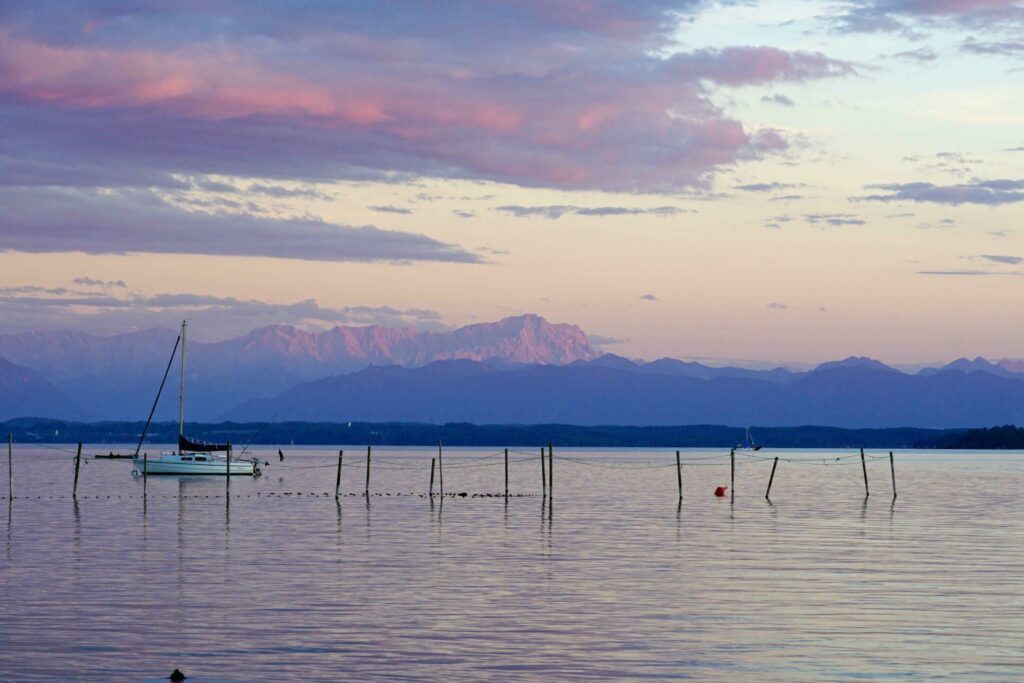 Coucher de soleil sur le lac Starnberg