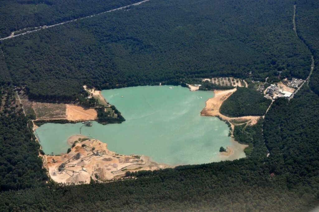 Le lac Waldsee vu du ciel