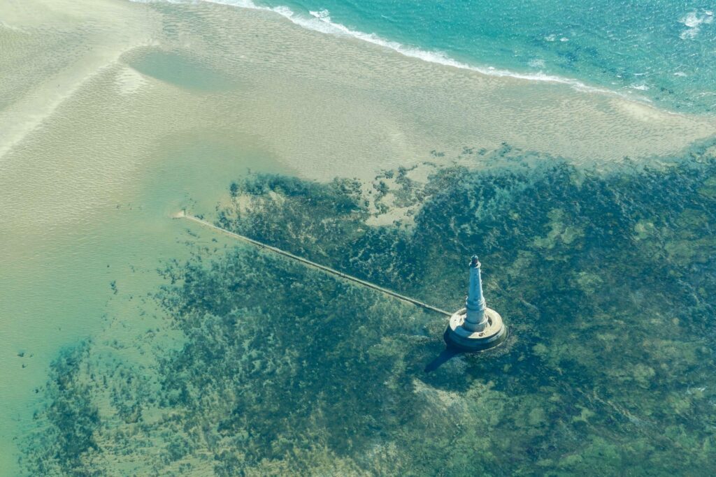 Le phare de Cordouan vu du ciel