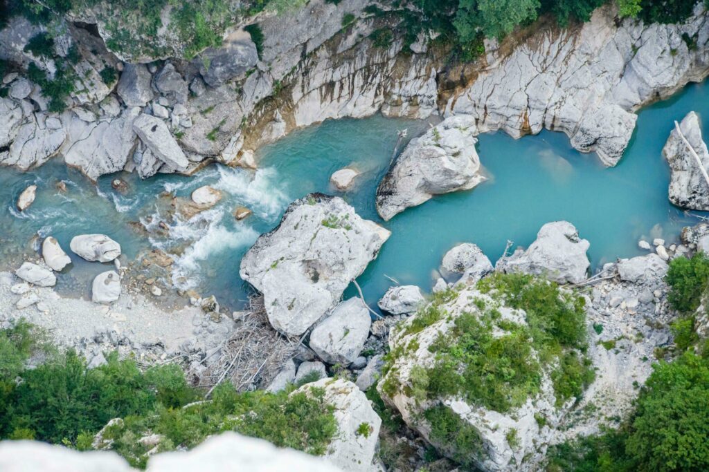 Vue aérienne des Gorges du Verdon