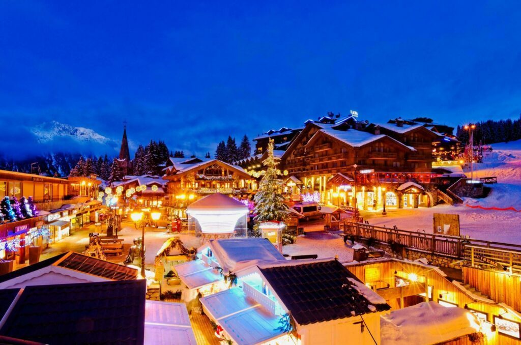 Courchevel 1850 village la nuit