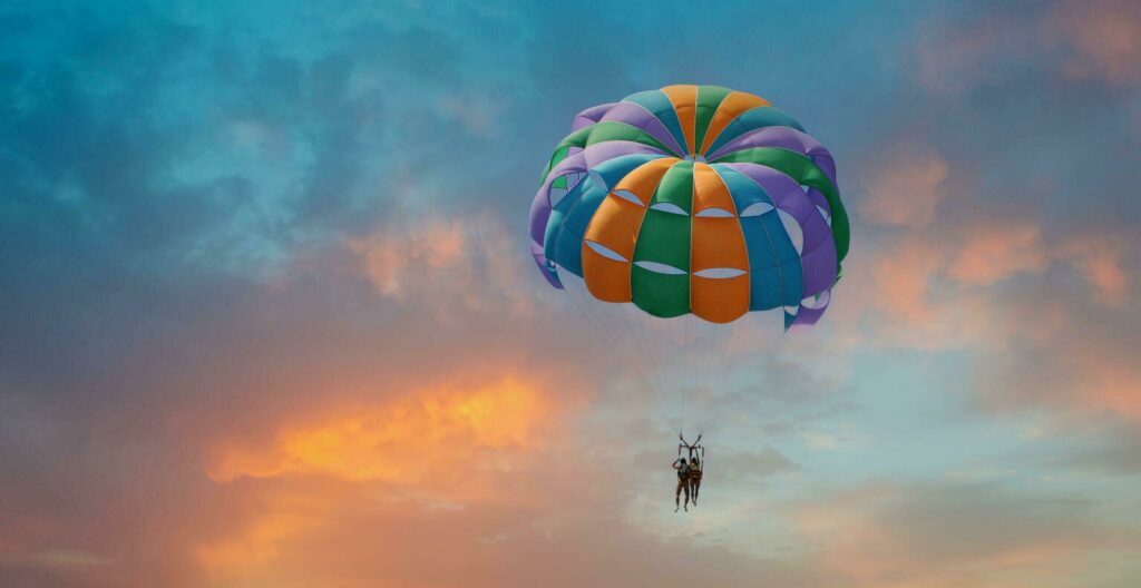 Faire du parachute ascensionnel en amoureux