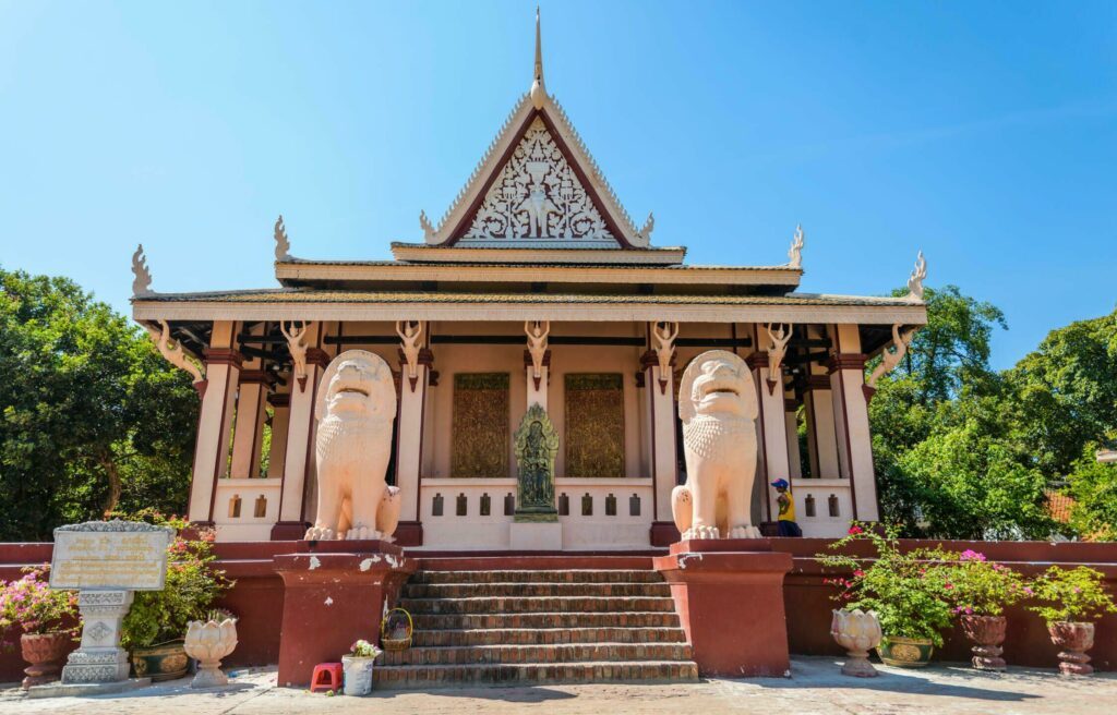 Le temple Wat Phnom à Phnom Penh