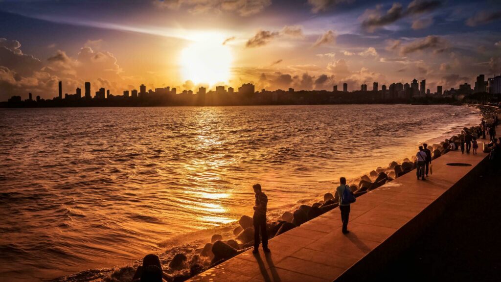 Vue de Marine Drive à Bombay