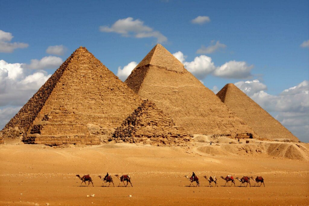 Egypte paysage pyramides de Gizeh