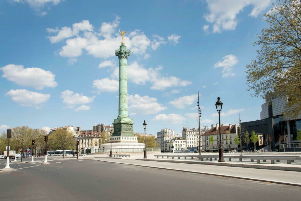 La place de la Bastille à Paris