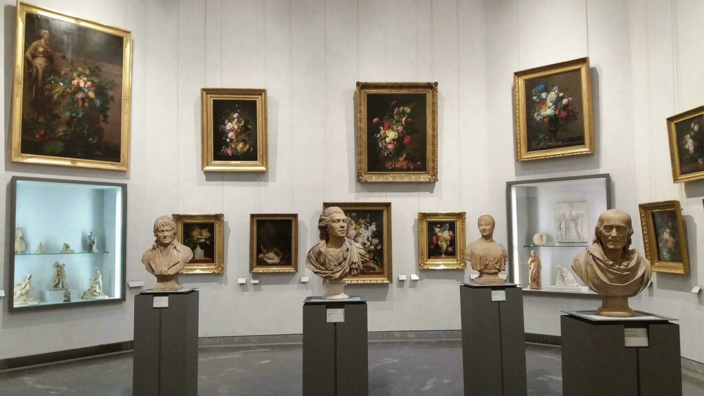 Le musée des Beaux-Arts à Lyon quand il pleut