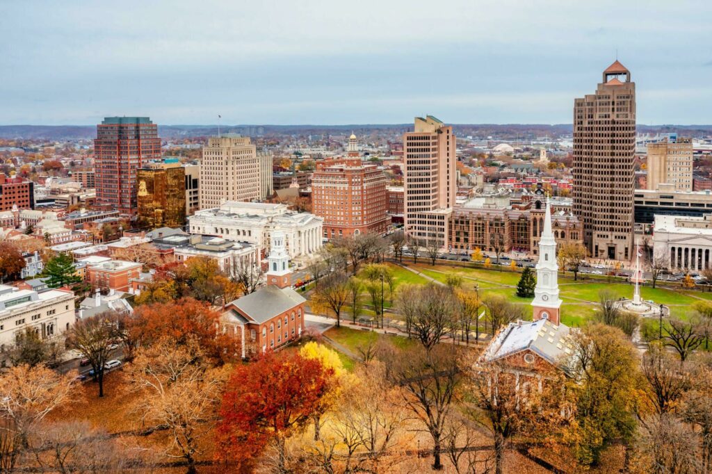 Vue aérienne de New Haven