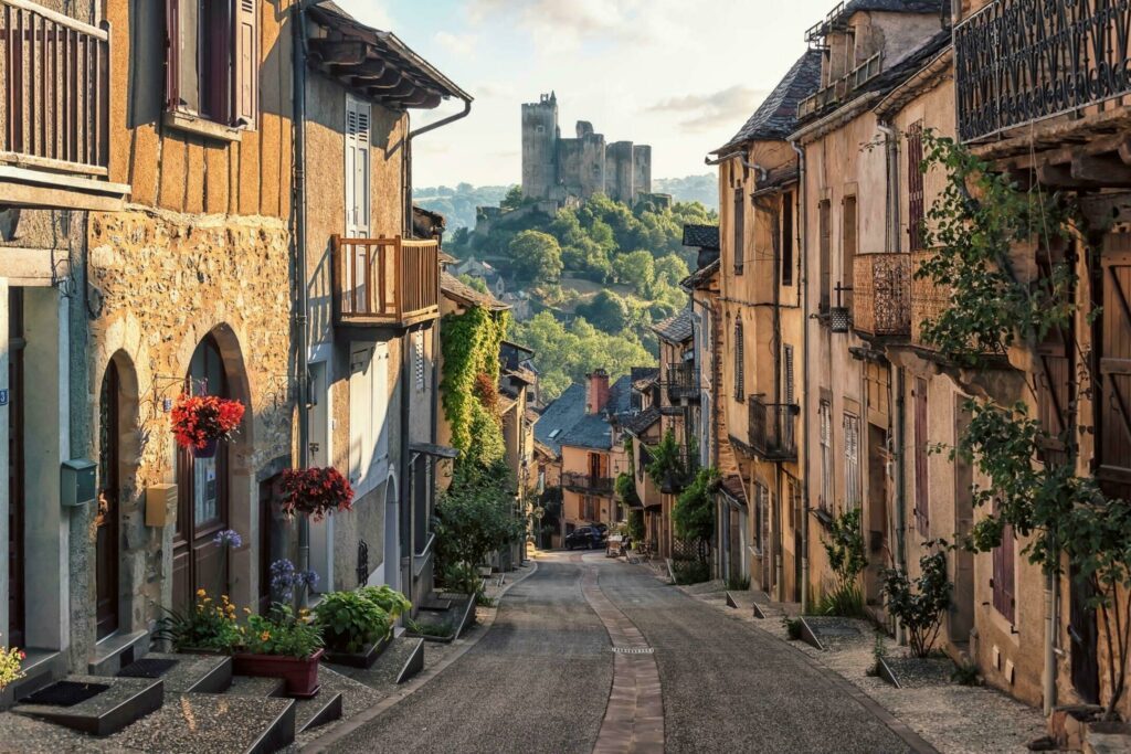 Najac dans les villages de l'Aveyron